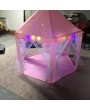 Folding Princess Castle Tent Kids Children Funny Play Fairy House With Light