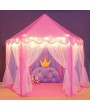 Outdoor Indoor Portable Folding Princess Castle Tent Kids Children Funny Play Fairy House Kids Play Tent(Warm LED Star Lights)